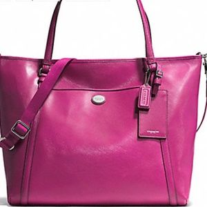 Coach Pink SAFFIANO Leather Tote Bag